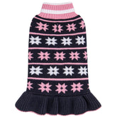KYEESE snowflake-pattern dog sweater keeps small dogs warm on cold walks.