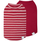 KYEESE waffle dog shirt front view in red offers breathable lightweight daily comfort.