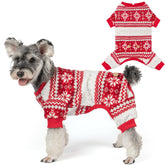 KYEESE dog pajamas snowflake pattern closeup for festive warmth and style.