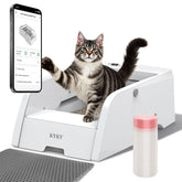 KYKY self-cleaning litter box open design for big cats and easy entry.