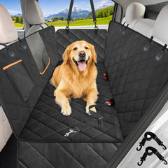 Kytely dog car seat cover on backseat showing full backseat protection and cleanliness benefits