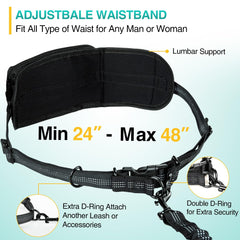 Kytely hands-free dog leash padded handles closeup emphasizes comfortable grip during quick turns.
