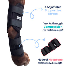 Labra hock brace adjustable strap demonstrates customizable fit and comfort