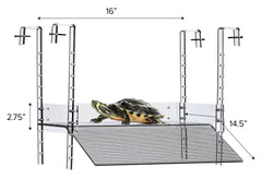 LaBrinx Designs clear acrylic turtle ramp closeup highlighting durable, easy-to-clean surface.