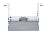LaBrinx Designs extra-large wide hanging turtle ramp inside tank view, showcasing generous basking space.