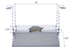 LaBrinx Designs turtle ramp mounted inside tank for space-efficient placement.