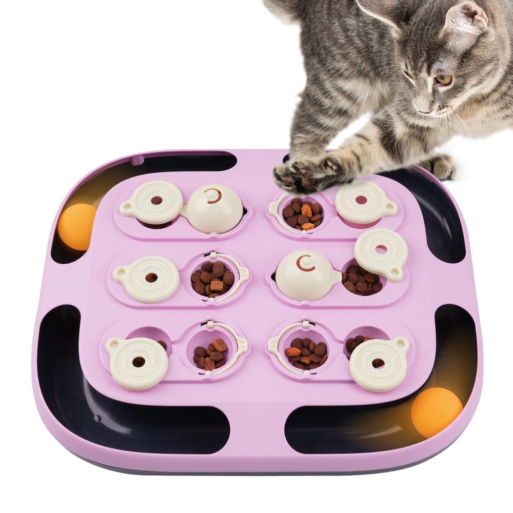 LACCEN cat puzzle toy track-ball shows engaging, interactive play for curious cats