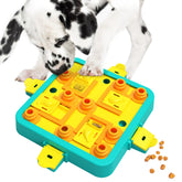 LACCEN dog puzzle toy level 3 shows sliding lids and treat compartments for cognitive play