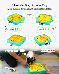 LACCEN level 3 puzzle toy – detachable flipping lids encourage controlled treat access