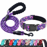 Collar Ladoogo acolchado de neopreno reflectante para paseos nocturnos
