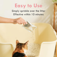 Lady N deodorizer with clay litter demonstrates compatibility and easy maintenance.