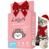 Lady N Granular tofu litter mini-pellets in a bag promote easy scooping and box compatibility.