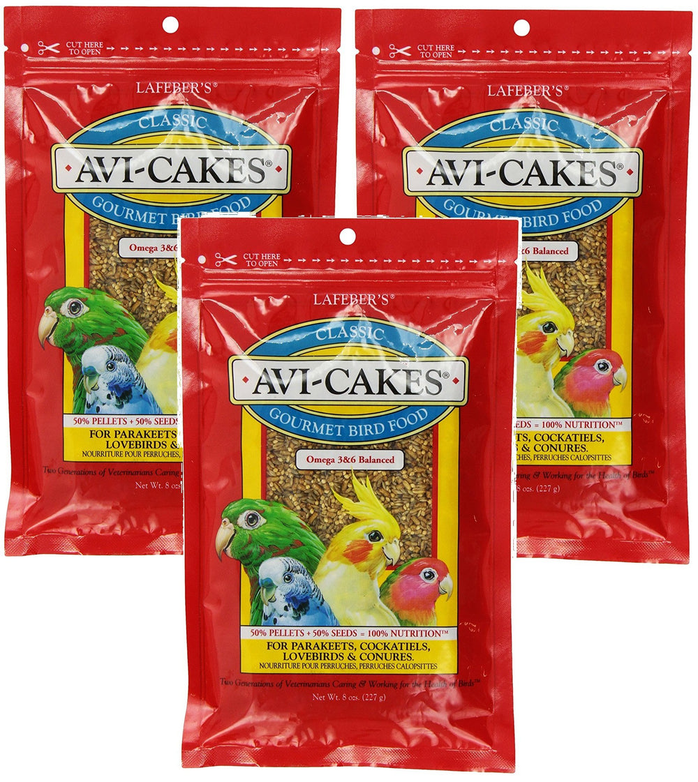 Lafebers Avi-Cakes pack on bird stand supports convenient feeding