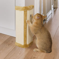 Lahas cat wall corner scratcher front view shows space-saving furniture protection