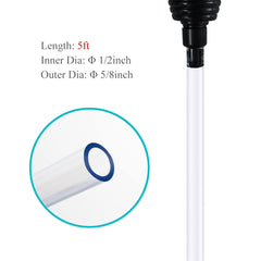 Laifoo clear 5ft hose anti-kink design prevents snags during cleaning