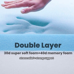Laifug memory foam core provides plush support without quick flattening.