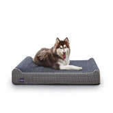 Laifug Orthopedic Memory Foam Bed front view shows dual pillows for neck and head support.
