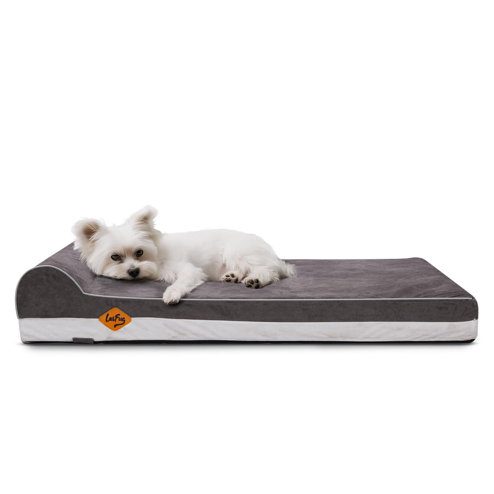 Laifug orthopedic memory foam bed front view offers sturdy support for dogs.