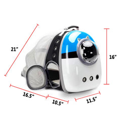 LAIRIES cat backpack front-bubble-head-design fosters quick viewing for curious pets.