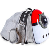LAIRIES Dual Expandable Cat Backpack with front bubble window for easy pet transport.