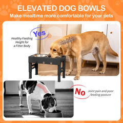 LAKIPETN elevated bowls anti-slip design keeps bowls steady