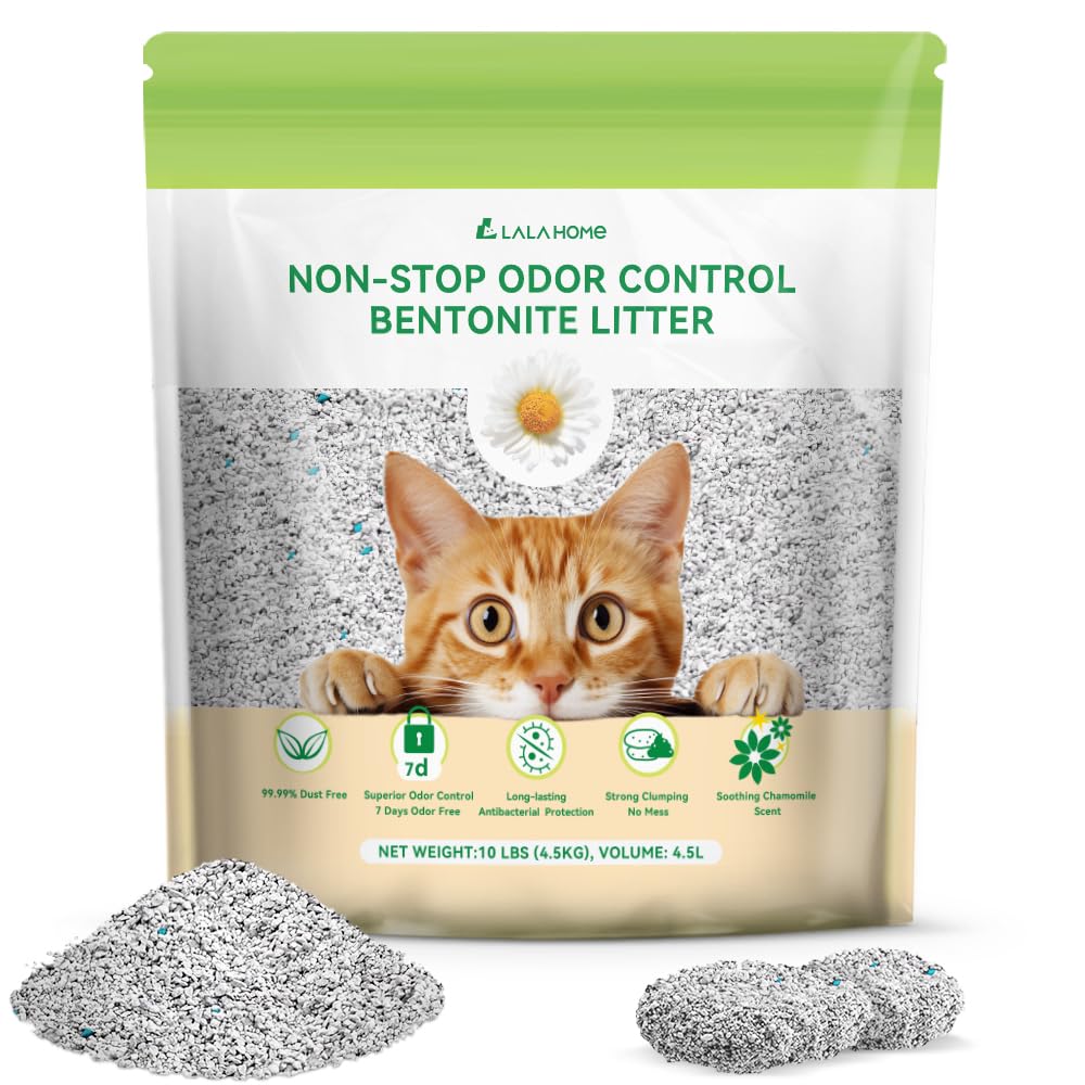 LALAHOME Bentonite litter odor-control formula locks odors for fresher spaces