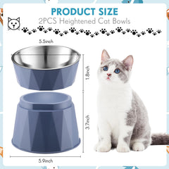 Lallisa elevated bowls with non-slip base keep meals steady.