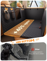 Lamicall dog car seat cover waterproof fabric protects your upholstery from spills.