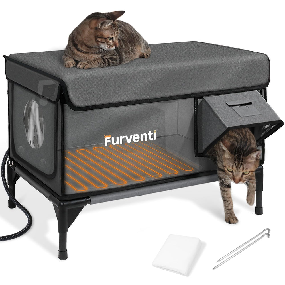 Lamlingo heated cat house interior camera-mount view for remote monitoring.