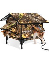 Lamlingo heated cat house outdoor exterior provides rugged weatherproof shelter for outdoor cats