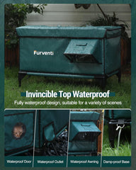 Lamlingo heated cat house weatherproof insulation guards against wind and rain