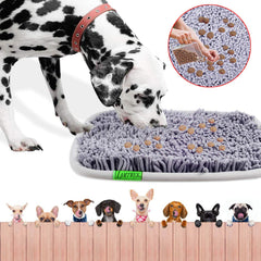 LAMTWEK Snuffle Mat thicker hair detail hides treats for sniffing challenges.