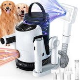 Lanchez dog grooming vacuum-dryer front view shows compact design for easy at-home grooming.