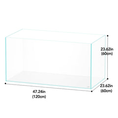 LANDEN low-iron glass close-up highlights 91% light transmission for vivid aquascapes.