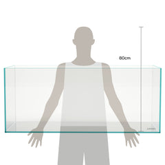 LANDEN 120P rimless tank corner detail shows seamless joints and clean finish.
