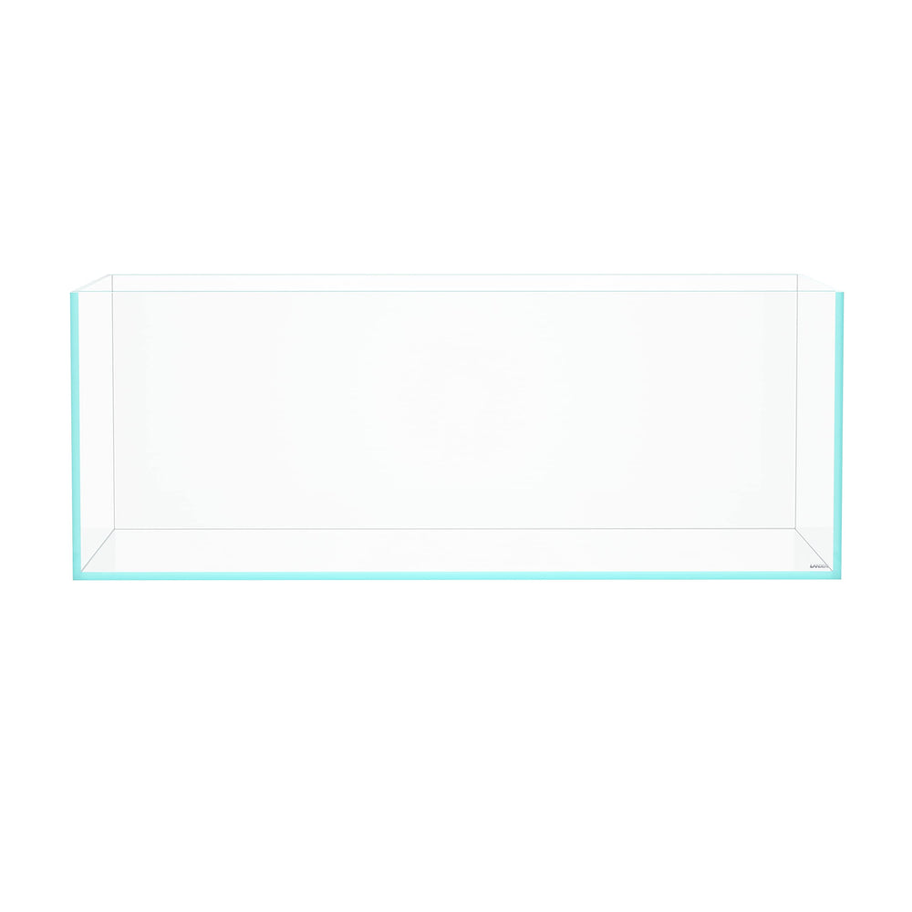 LANDEN 120P tank front view showing rimless design for immersive aquascapes