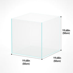 Landen 31-gallon cube rimless aquarium top view, spacious layout