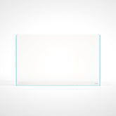 LANDEN 75H rimless front view shows a sleek living-room-ready aquarium display.