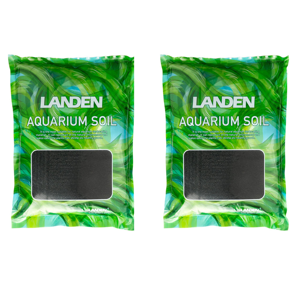 LANDEN Aqua Soil closeup highlighting natural substrate texture for plant roots