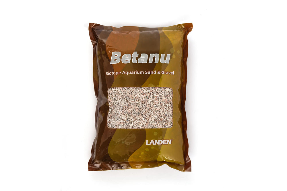 The LANDEN Betanu Aquascape Sand bag front shows ready-to-use natural aquarium substrate for easy setup.