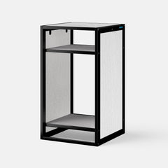 LANDEN CLX45 three-shelf angled view in a room setting