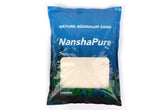 LANDEN NanshaPure sand bag showing natural aragonite substrate for reef tanks.