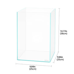 LANDEN tall tank side view highlights compact footprint ideal for desks and small spaces
