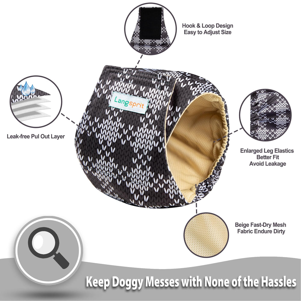 Langsprit belly band non-slip elastic edges plaid stay in place during active play