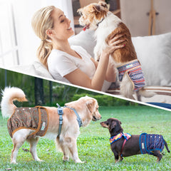 Langsprit dog diapers adjustable snaps ensure a customizable, secure fit.