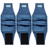 Langsprit male belly band closeup shows secure fit and comfort for indoor protection