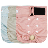 Langsprit washable female dog diapers packaging for storage and quick sizing.