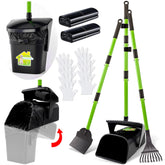 LANNEY Pooper Scooper with 38 inch extended handle for easy standing cleanup.