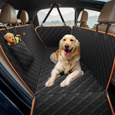 Lantoo dog seat cover hammock back coverage protects back seats during travel.
