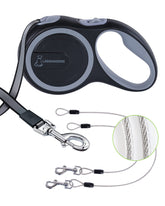 Lanwandeng 26ft chew-proof retractable leash with extended reach for comfortable walks.
